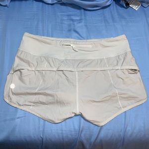 White lulu speed up low rise shorts